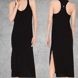 Soldout Victoria's Secret Pima Black Cotton Tank Maxi Lounge Gown Dress- M/L